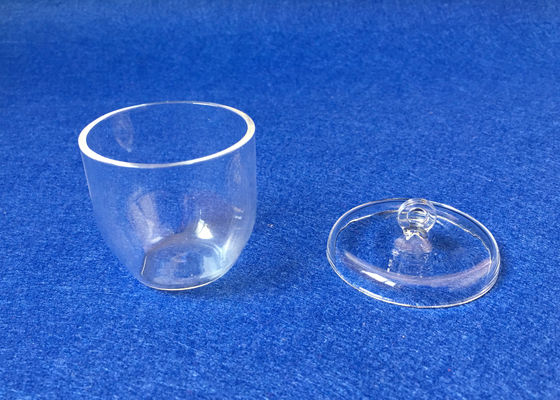 Transparenter Quarz-Glas-Tiegel mit den Abdeckungs-verschiedenen Volumen optional fournisseur