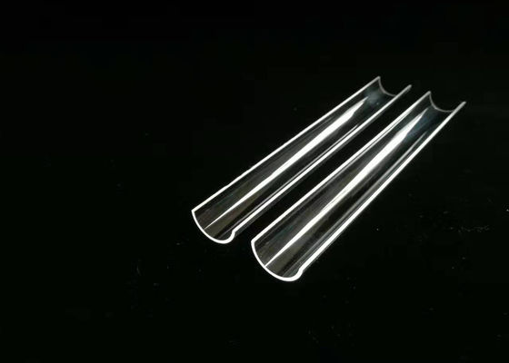 Transparentes/klares fixiertes Silikon-halbes Rohr des kundenspezifischen Längen-Quarz-Glasrohr-, fournisseur