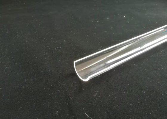 Transparentes/klares fixiertes Silikon-halbes Rohr des kundenspezifischen Längen-Quarz-Glasrohr-, fournisseur