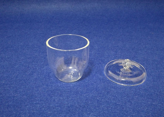 25ML klären fixierter Quarz-Tiegel mit verfügbaren dem Abdeckungs-Zollamt fournisseur