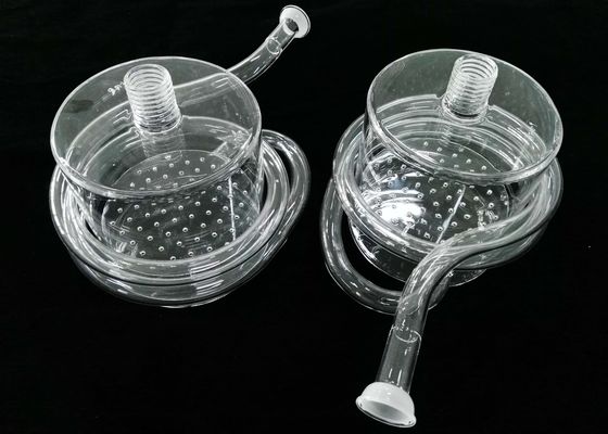 Quarz-Glas-Laborreaktor-Flaschen-hohe chemische Leistungs-Art mit gewundenem Rohr fournisseur