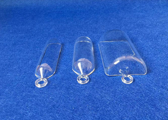 Kundengebundene transparente fixierter Quarz-Verbrennungs-Boote 50ML mit Ring fournisseur