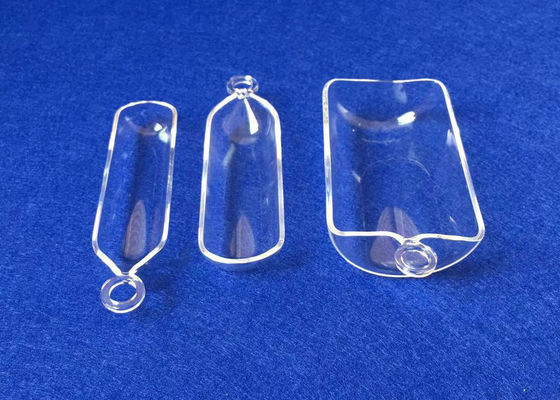 Kundengebundene transparente fixierter Quarz-Verbrennungs-Boote 50ML mit Ring fournisseur